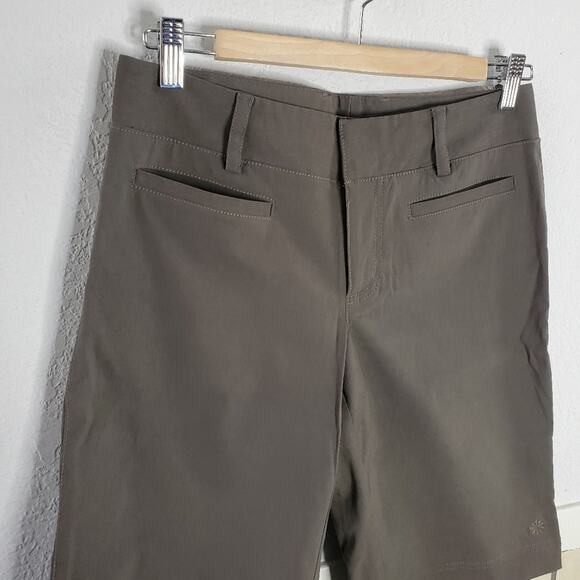 Athleta Brown ripstop nylon med thigh shorts Hiling Outdoor Casual - Picture 8 of 8